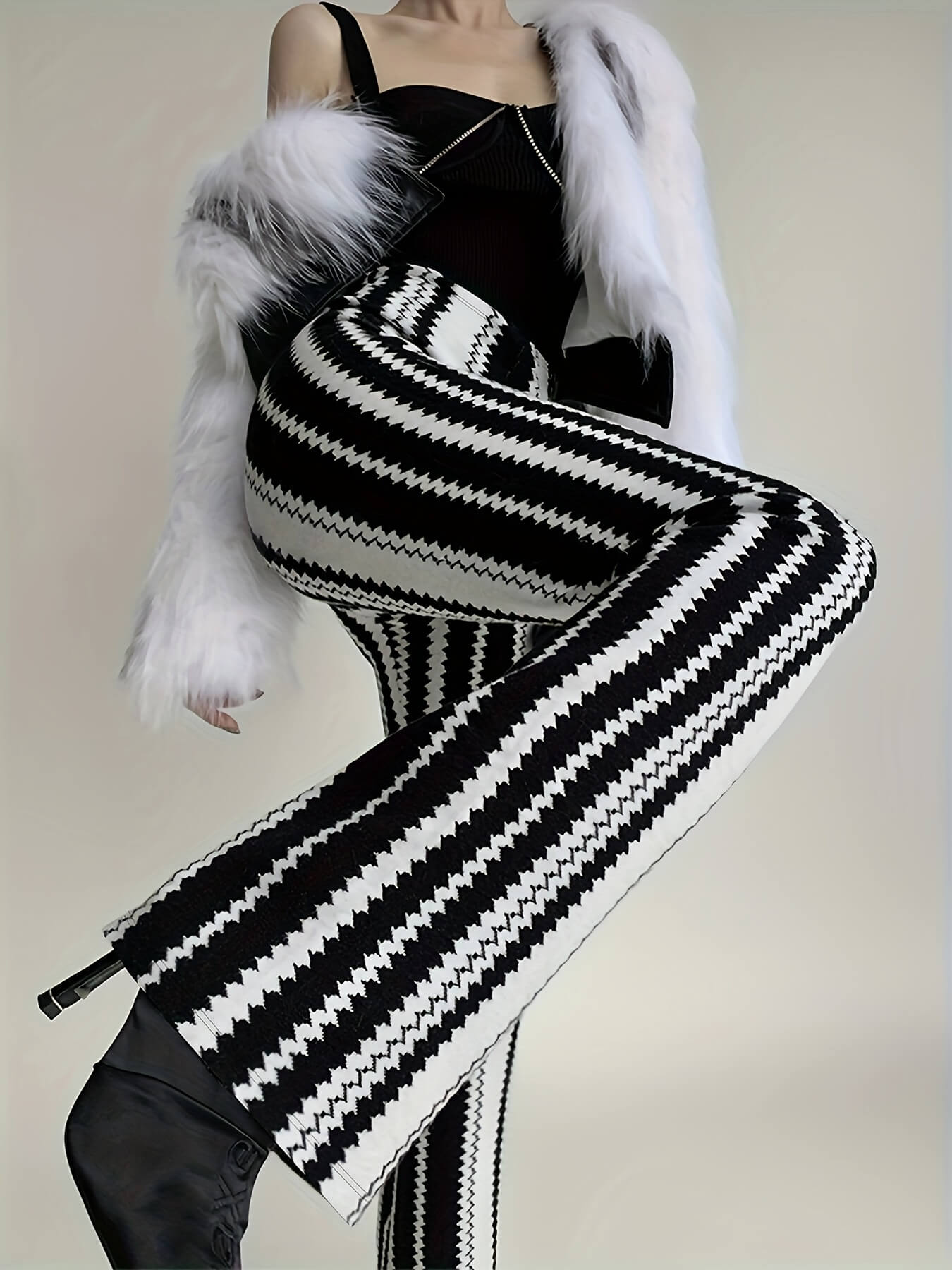 Black and White Forbidden Pants