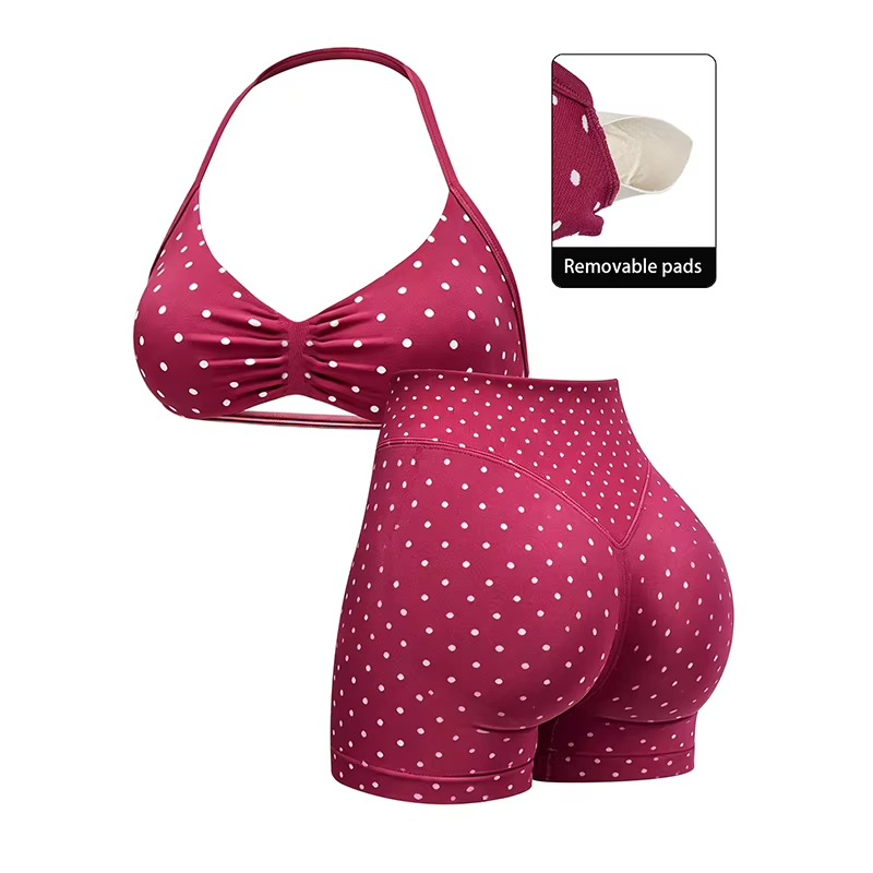 Dot Print 2-Piece Yoga Set