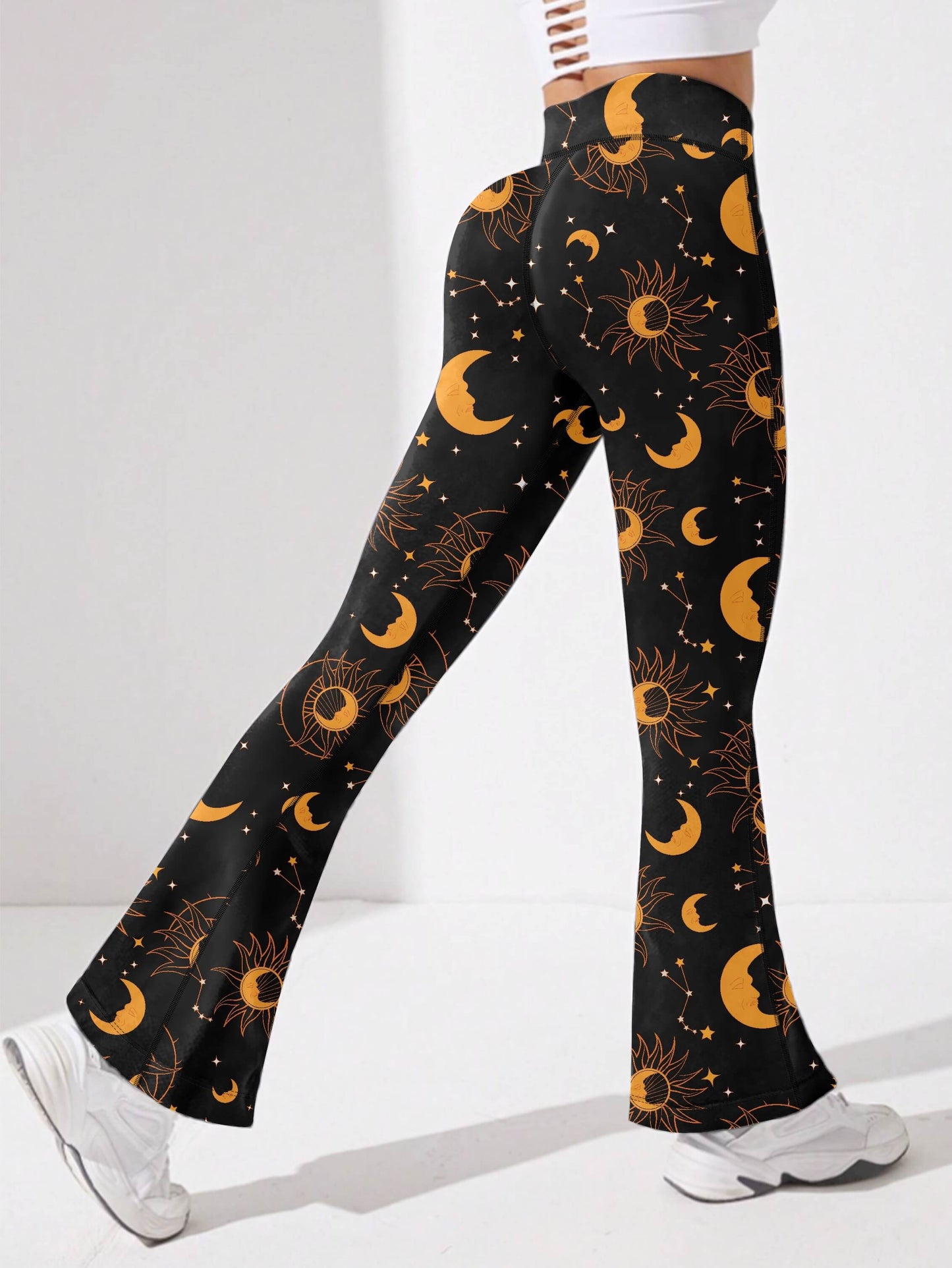Moon & Star Print Casual Forbidden Leggings