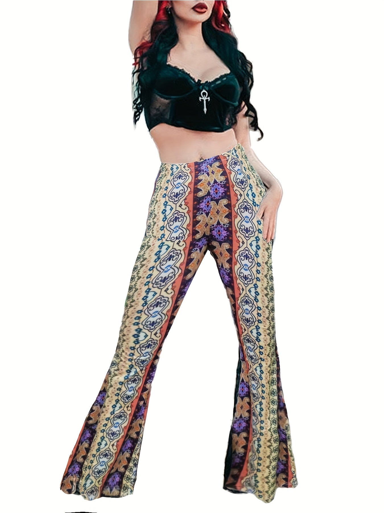 Casual Random Print Forbidden Pants