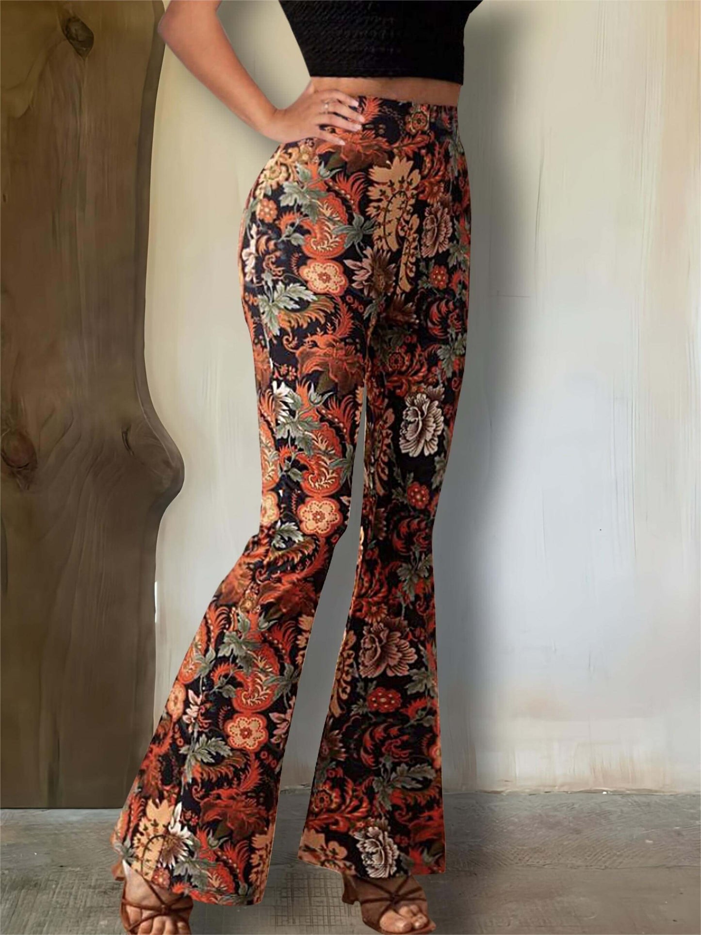 Trendy Floral Print Wide Leg Forbidden Pants