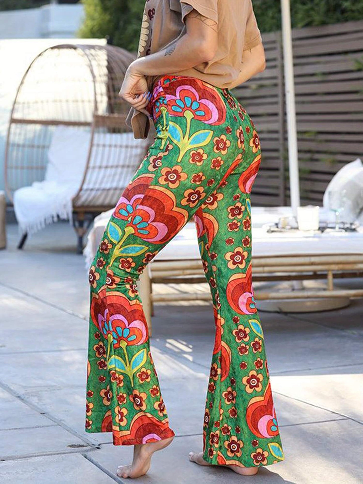 Vintage Floral Print Forbidden Pants