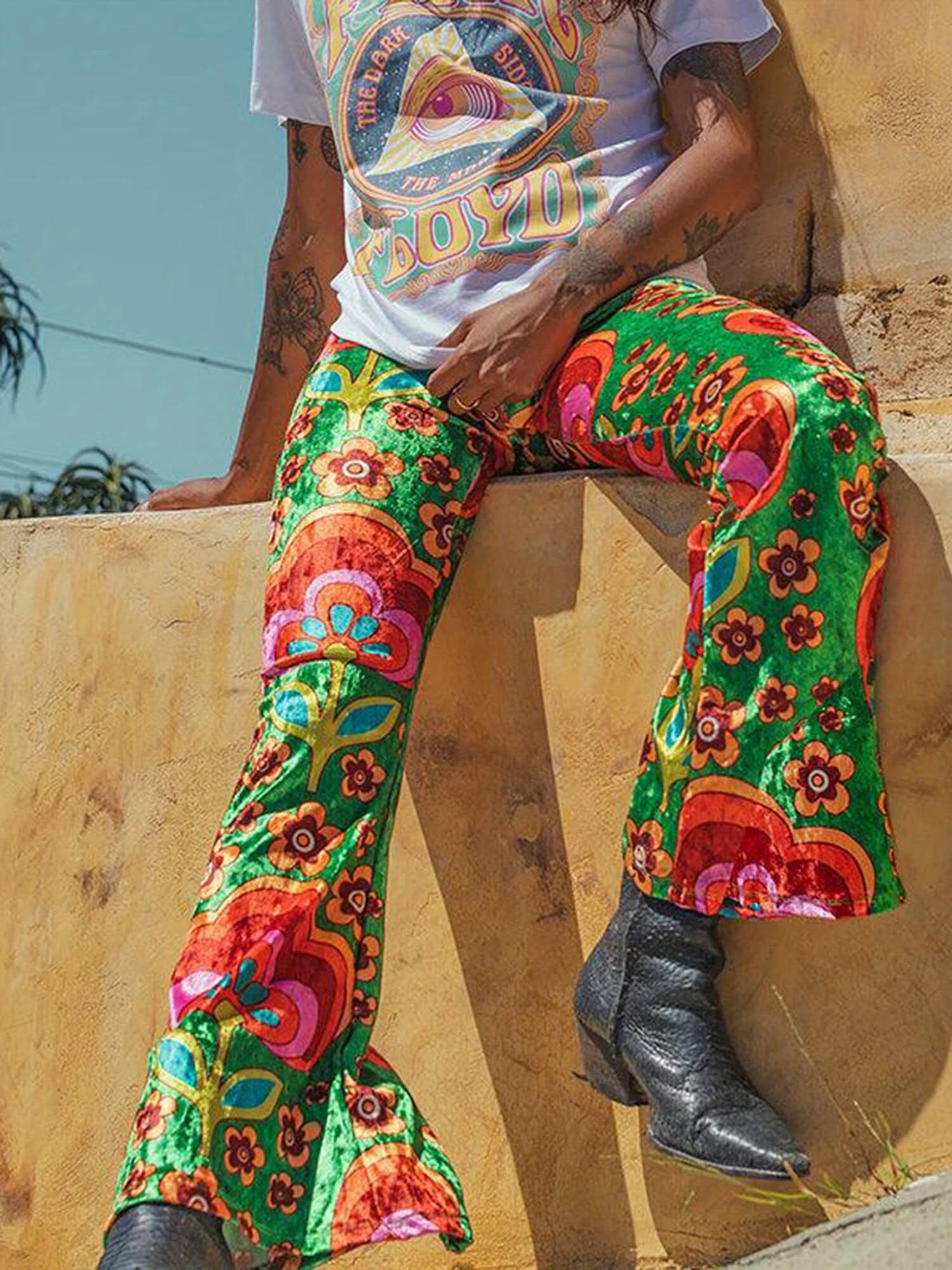 Vintage Floral Print Forbidden Pants