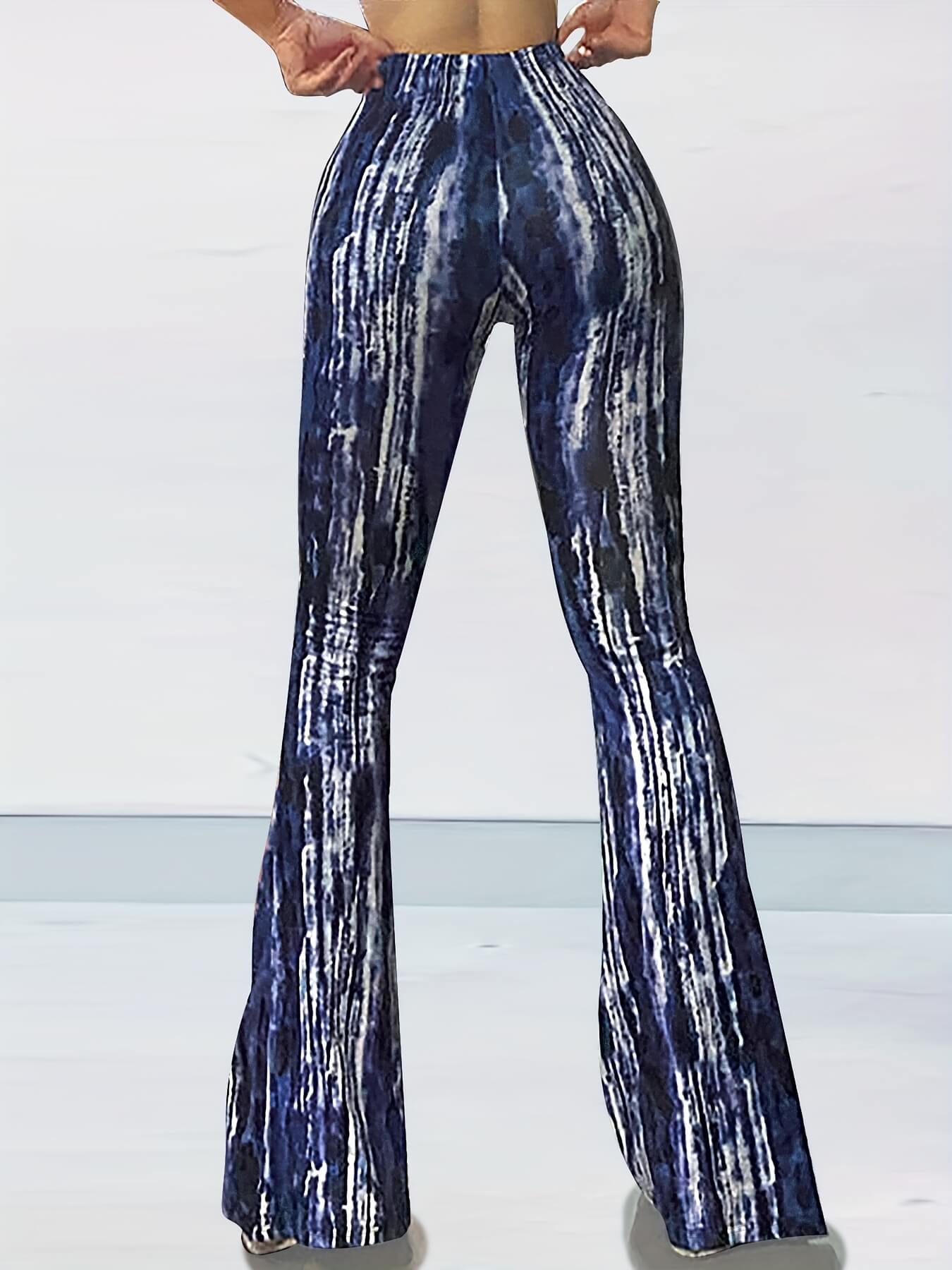 Allover Print Flare Leg Pants