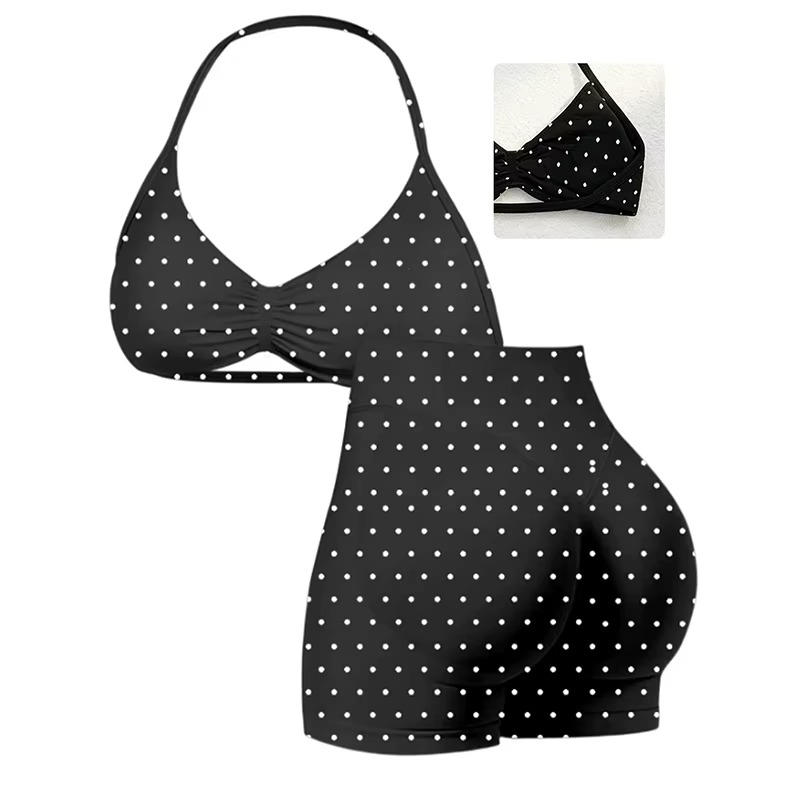 Dot Print 2-Piece Yoga Set