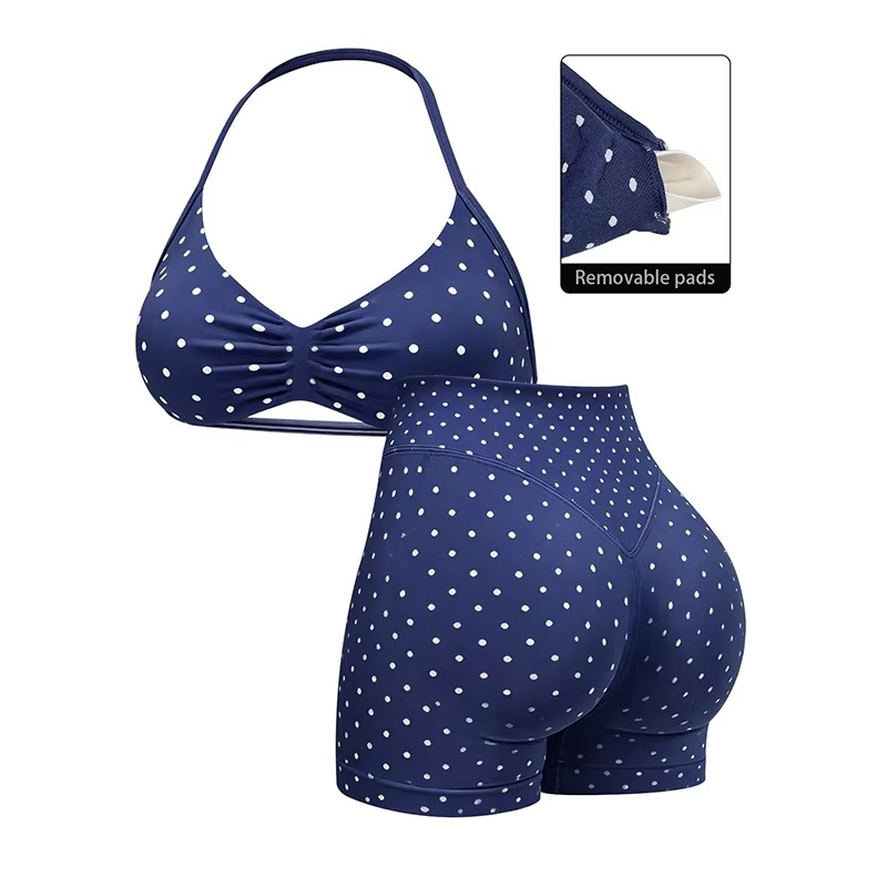 Dot Print 2-Piece Yoga Set