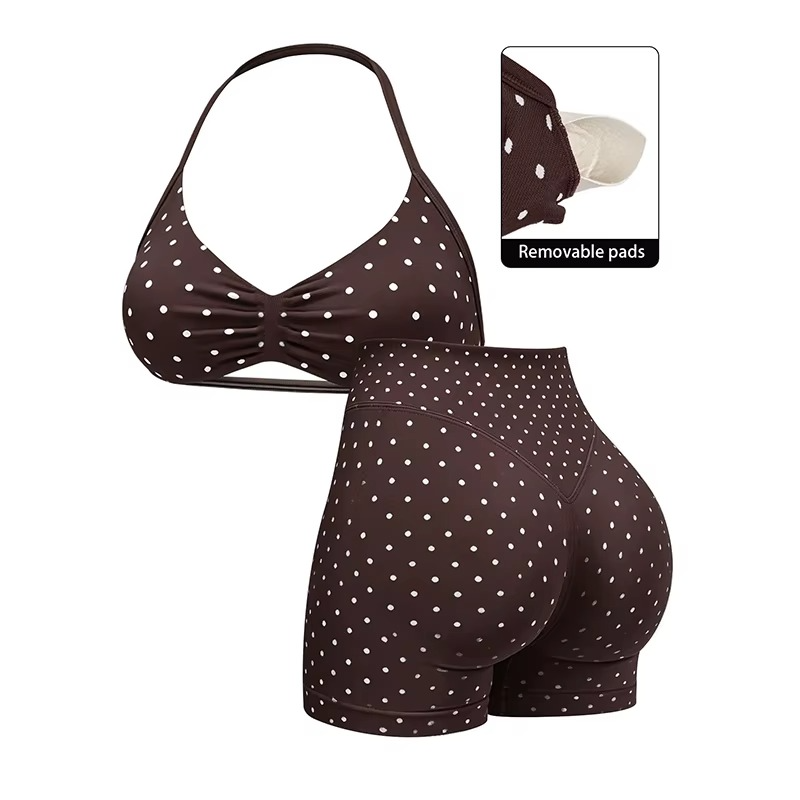 Dot Print 2-Piece Yoga Set