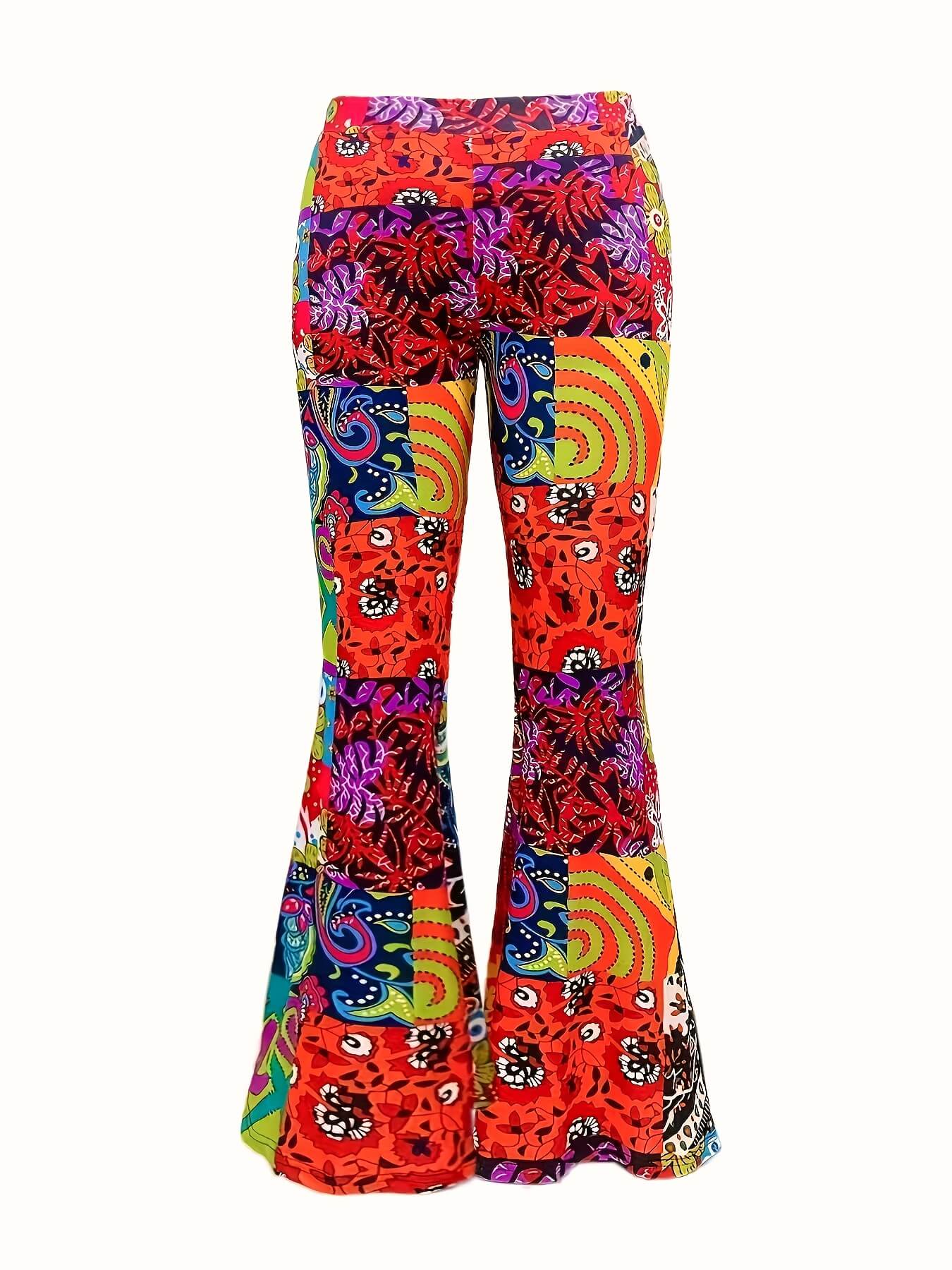 Color Block Allover Print Forbidden Pants