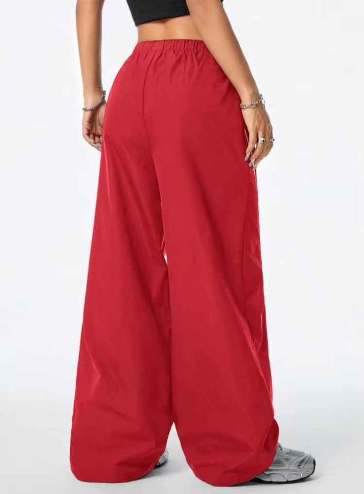 Red Wide Leg Forbidden Pants