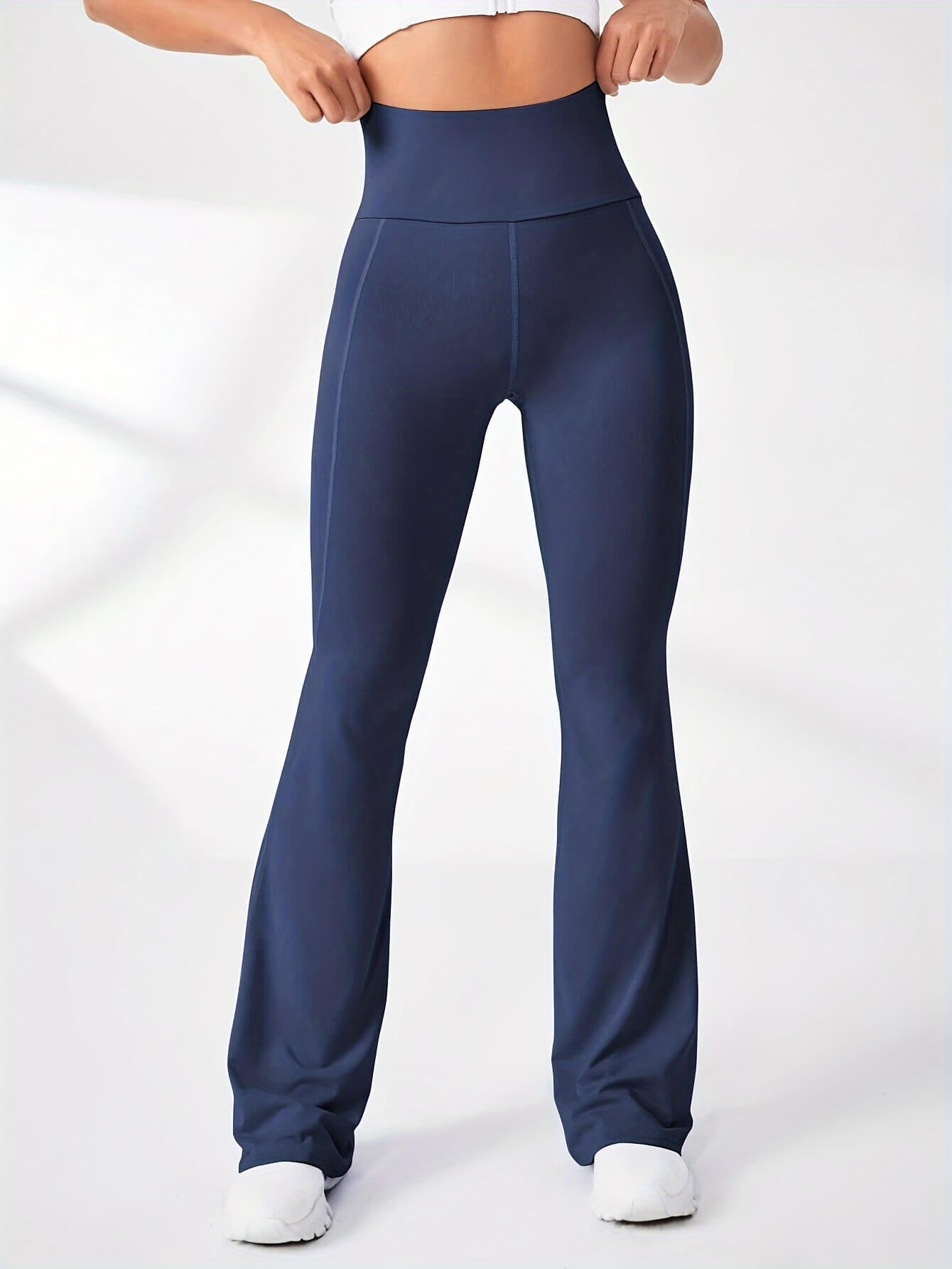 Solid Color Comfy Forbidden Pants in Navy Blue