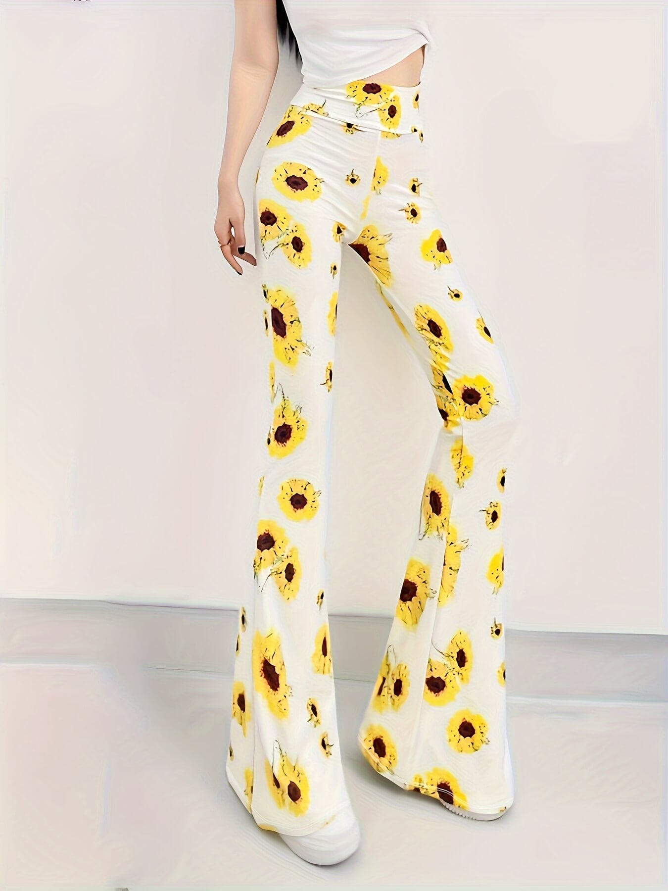 Sunflower Print Forbidden Pants