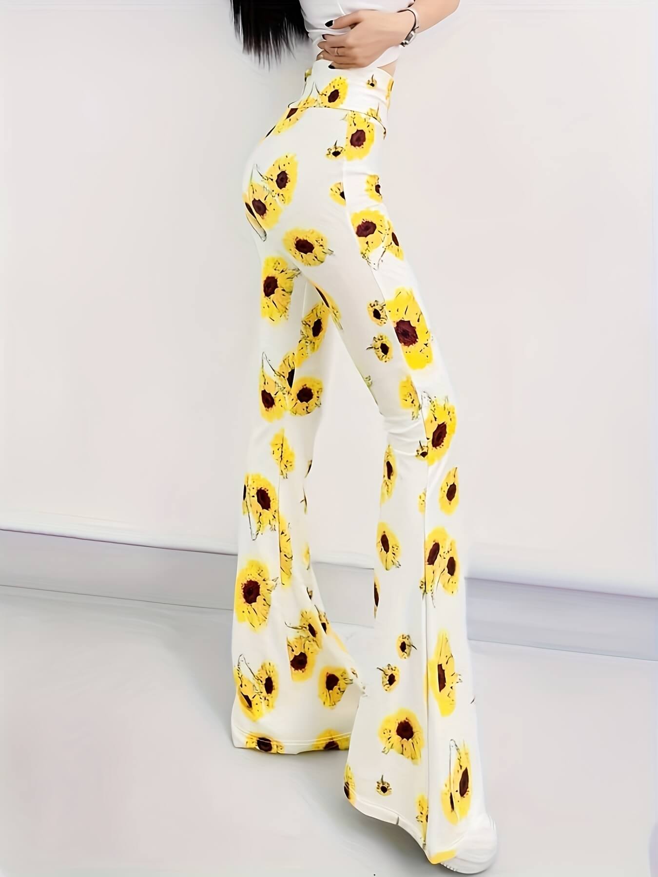 Sunflower Print Forbidden Pants