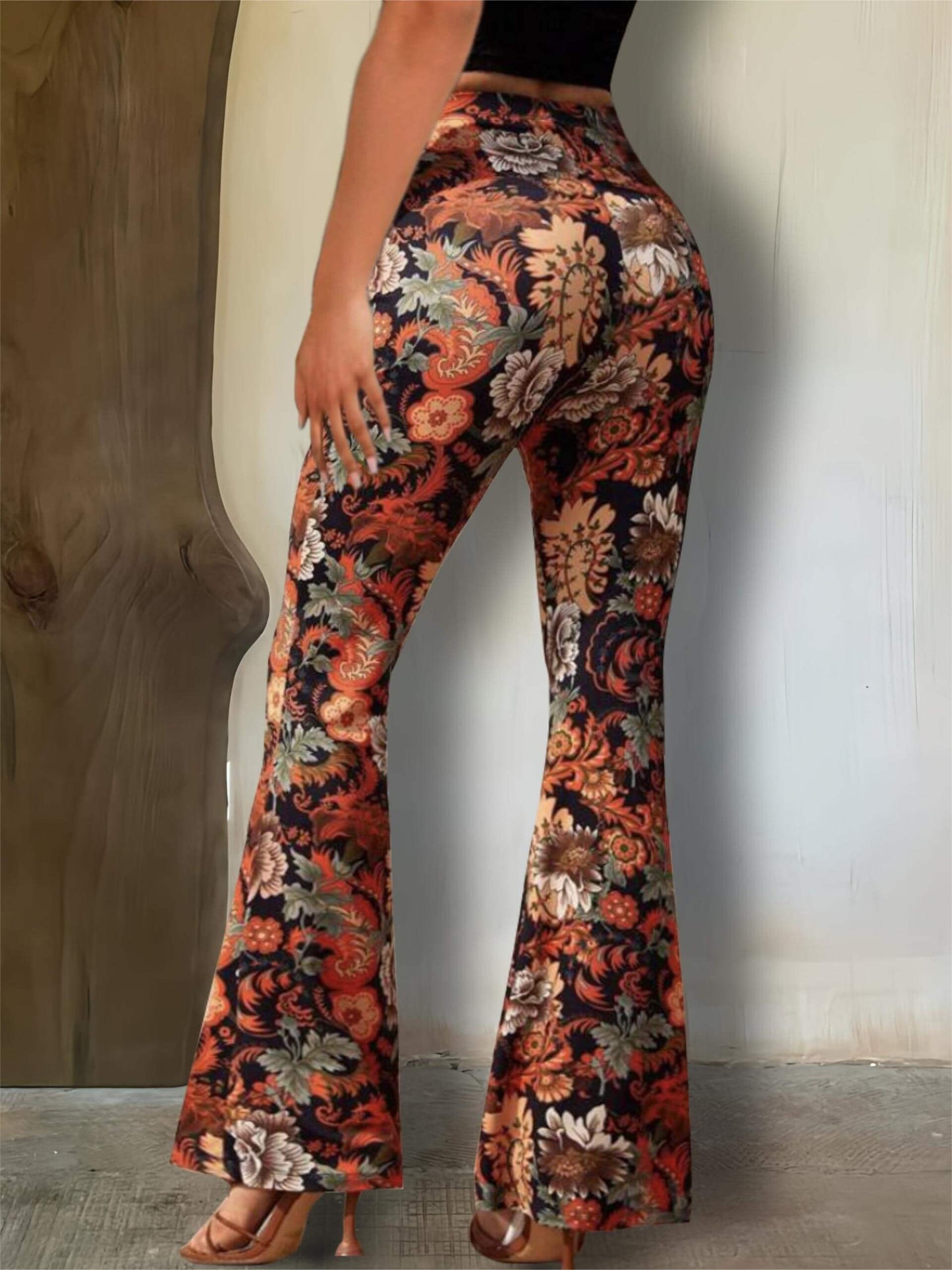 Trendy Floral Print Wide Leg Forbidden Pants