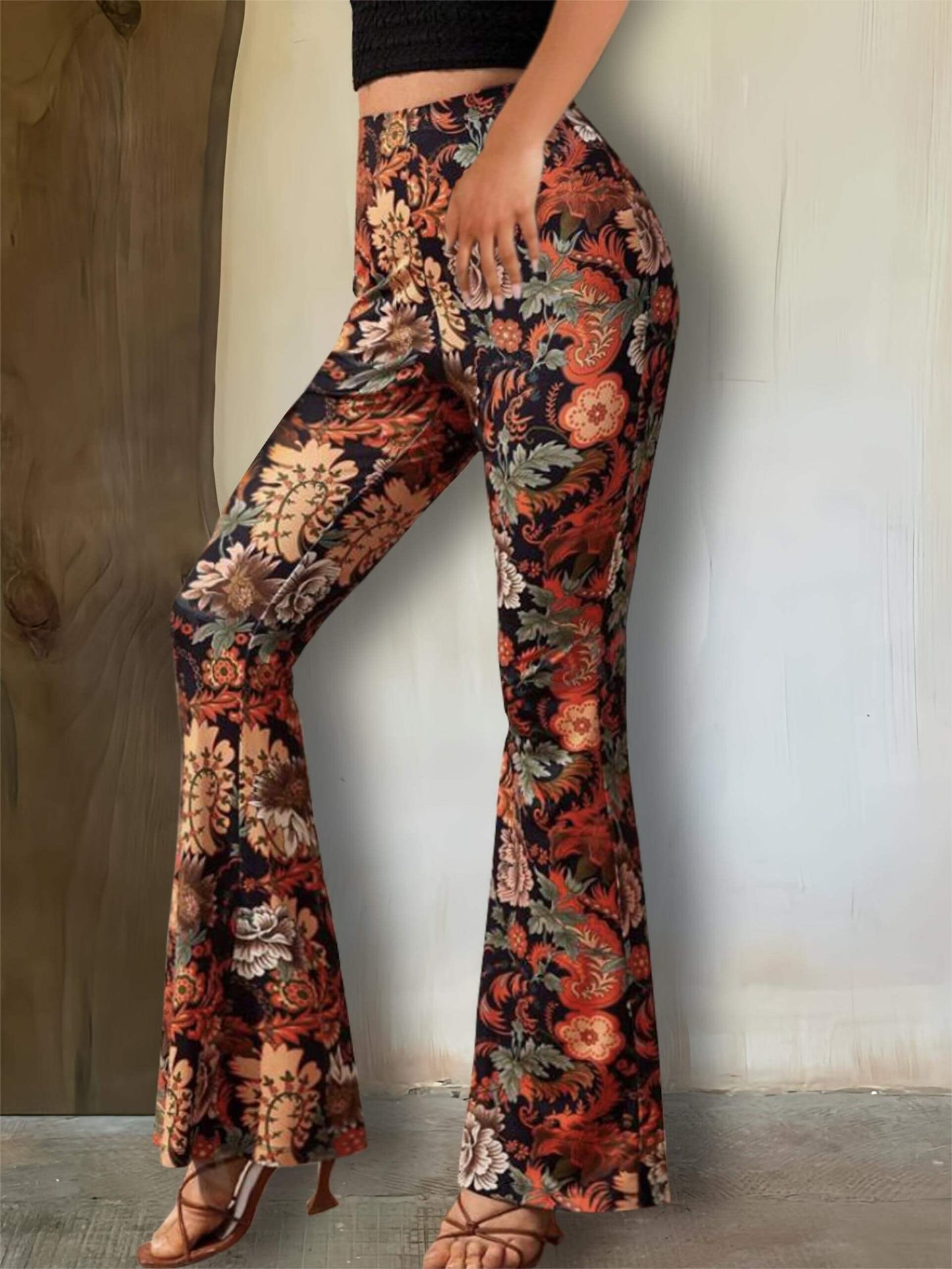 Trendy Floral Print Wide Leg Forbidden Pants