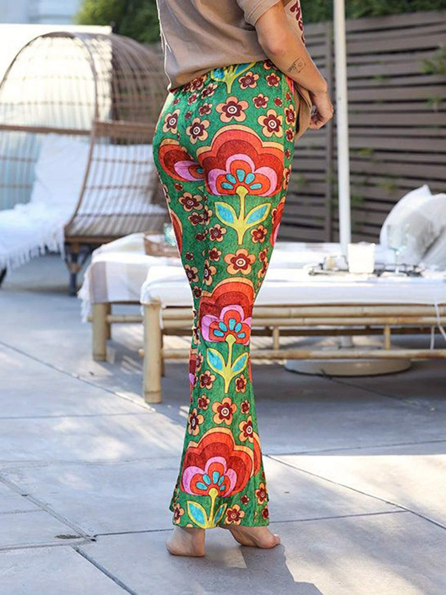 Vintage Floral Print Forbidden Pants