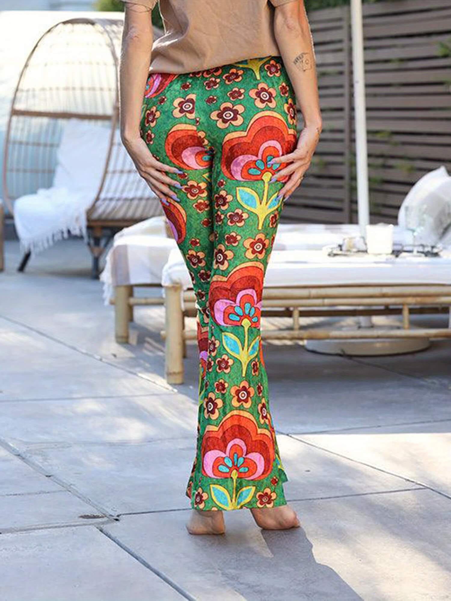 Vintage Floral Print Forbidden Pants